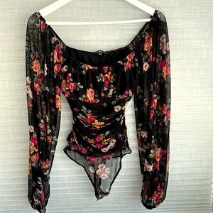 Lulus Lace and Floral Body Suite